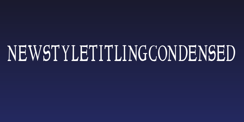 NewStyleTitlingCondensed Social Header