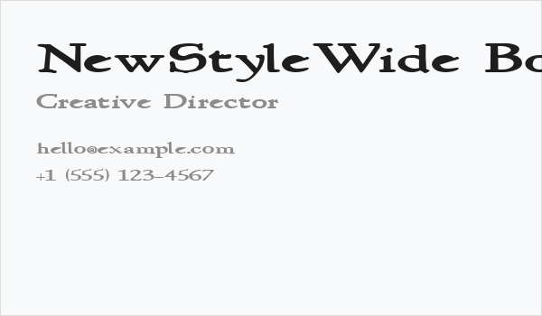 NewStyleWide Bold Business Card