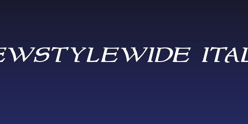 NewStyleWide Italic Social Header