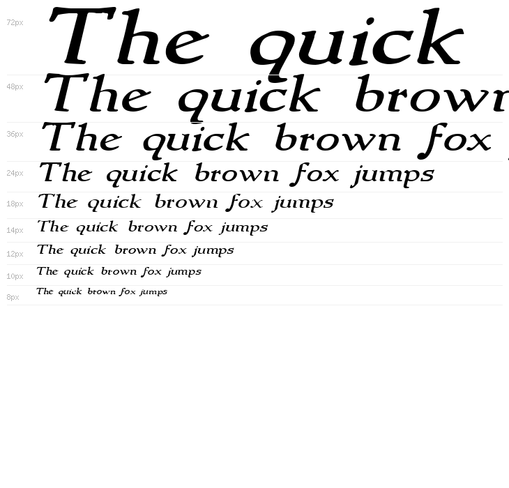 NewStyleWide Italic Waterfall