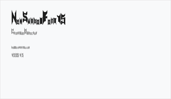 NewSymbolFont15 Business Card