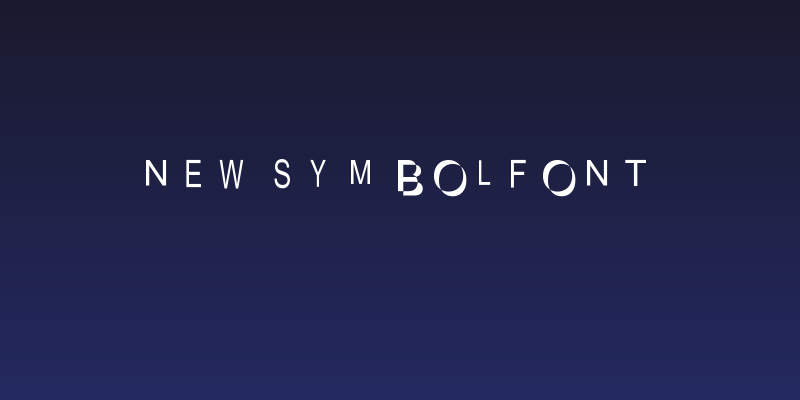 NewSymbolFont Social Header