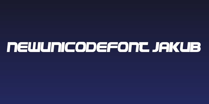 NewUnicodeFont Jakub Social Header