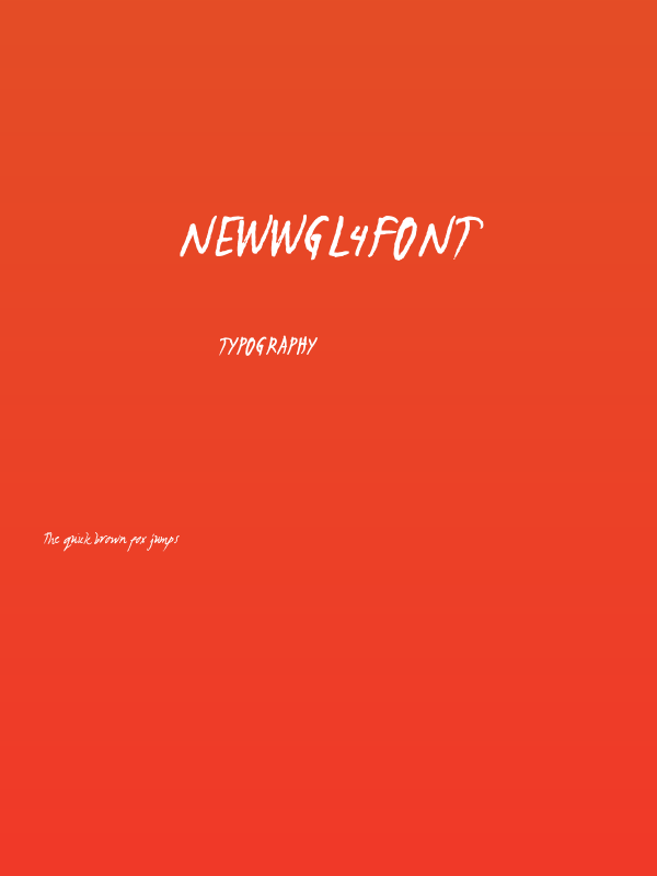 NewWGL4Font Poster