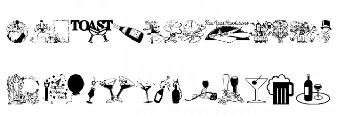 NewYearBats Font Litere mici
