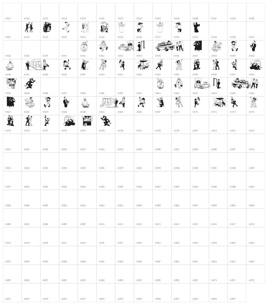 NewYorkNewYork Character Map