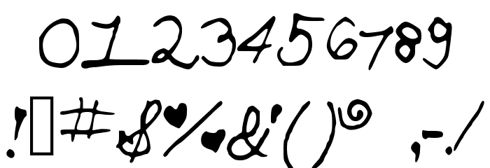 New_Girl_Cursive Font OTHER CHARS