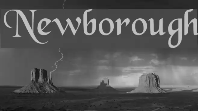 Newborough Font examples