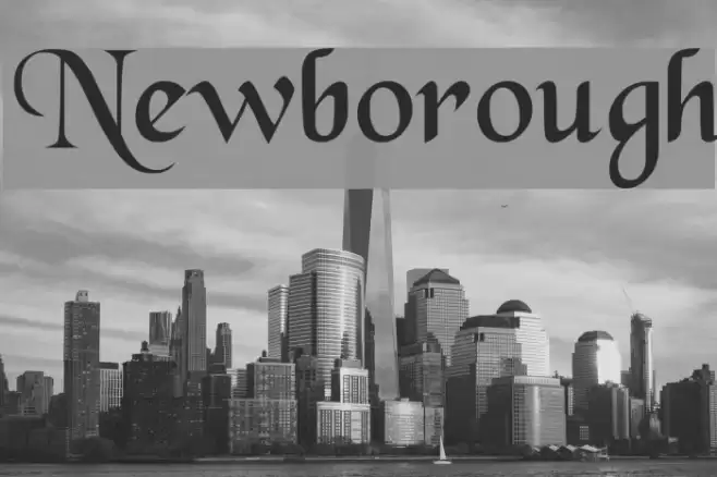 Newborough Font examples