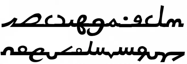 Newcursive خط أحرف صغيرة