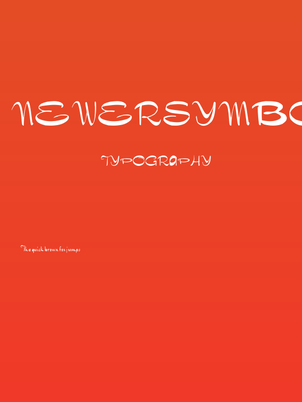 NewerSymbolFont4 Poster