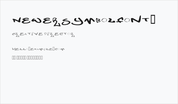 NewerSymbolFont5 Business Card