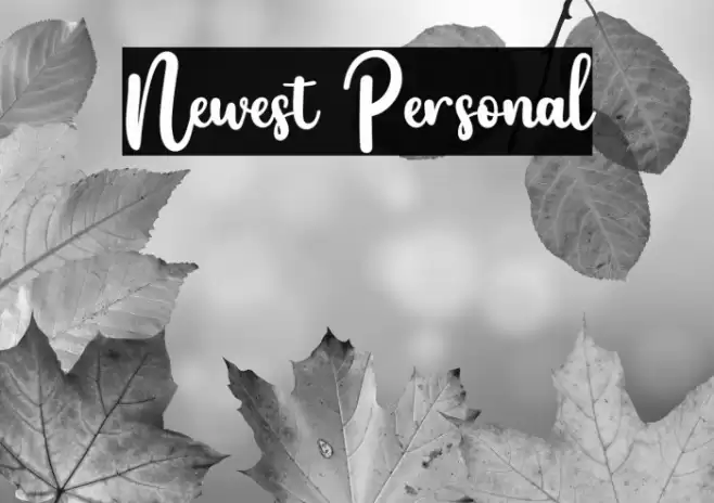 Newest Personal Font examples