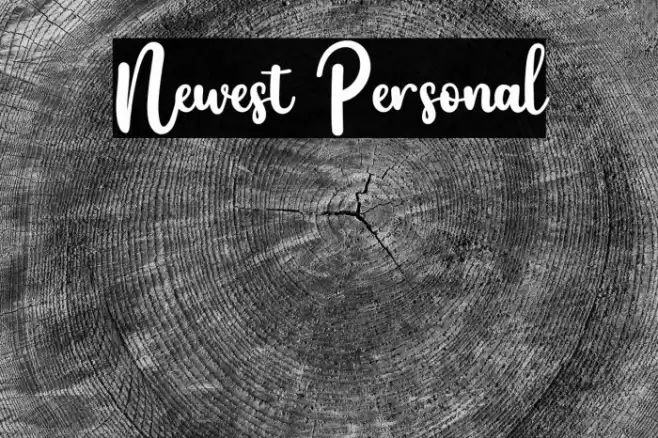 Newest Personal Font examples