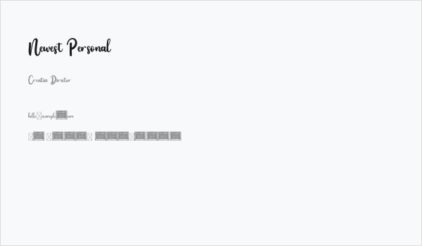 Newest Personal Business Card