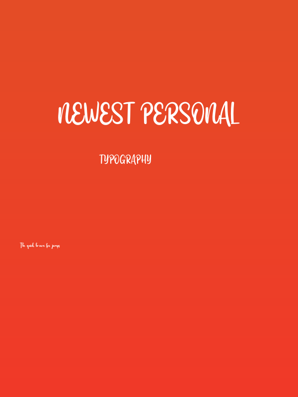 Newest Personal Poster