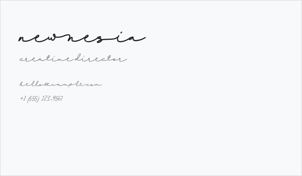 Newnesia Business Card