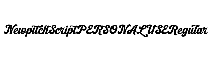 Newpitch Script PERSONAL USE Regular  免费字体下载