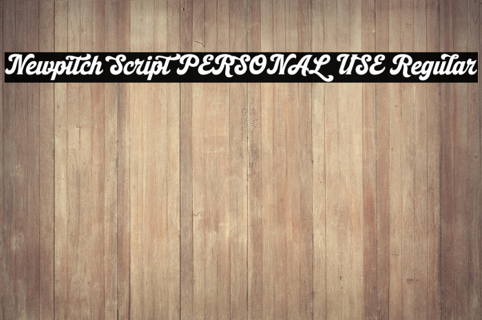 Newpitch Script PERSONAL USE Regular Example 2