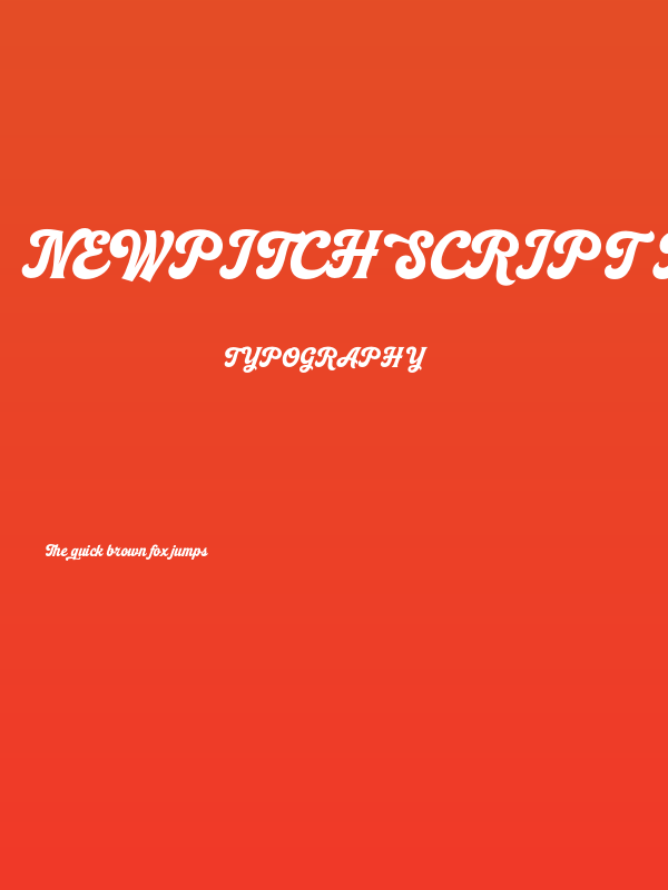 Newpitch Script PERSONAL USE Regular Poster