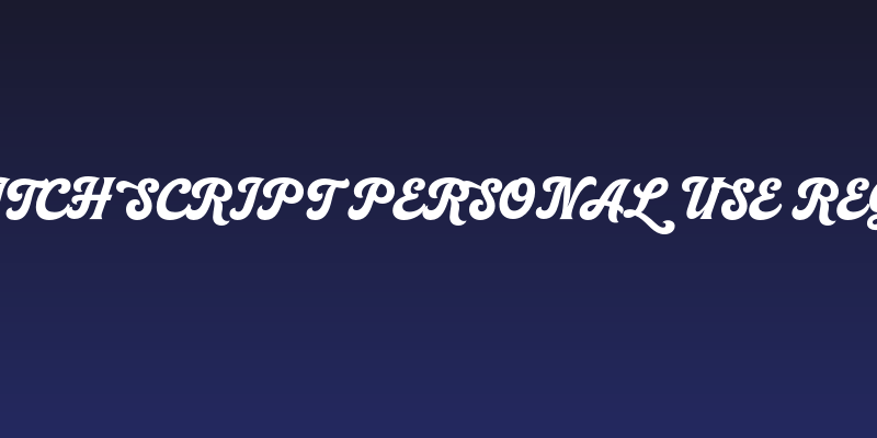 Newpitch Script PERSONAL USE Regular Social Header