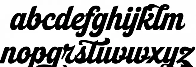 Newpitch Script PERSONAL USE Regular Caratteri MINUSCOLO