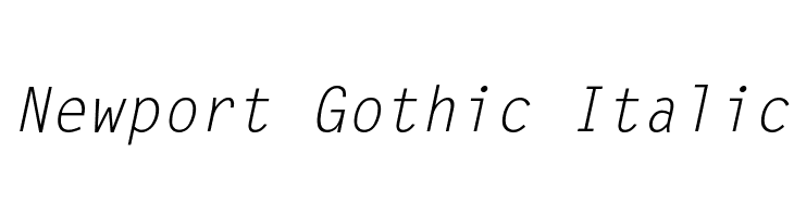 Newport Gothic Italic  Frei Schriftart Herunterladen
