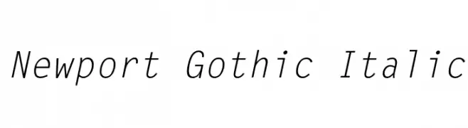 Newport Gothic Italic  Fuentes Gratis Descargar