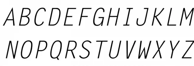 Newport Gothic Italic 字体 大写