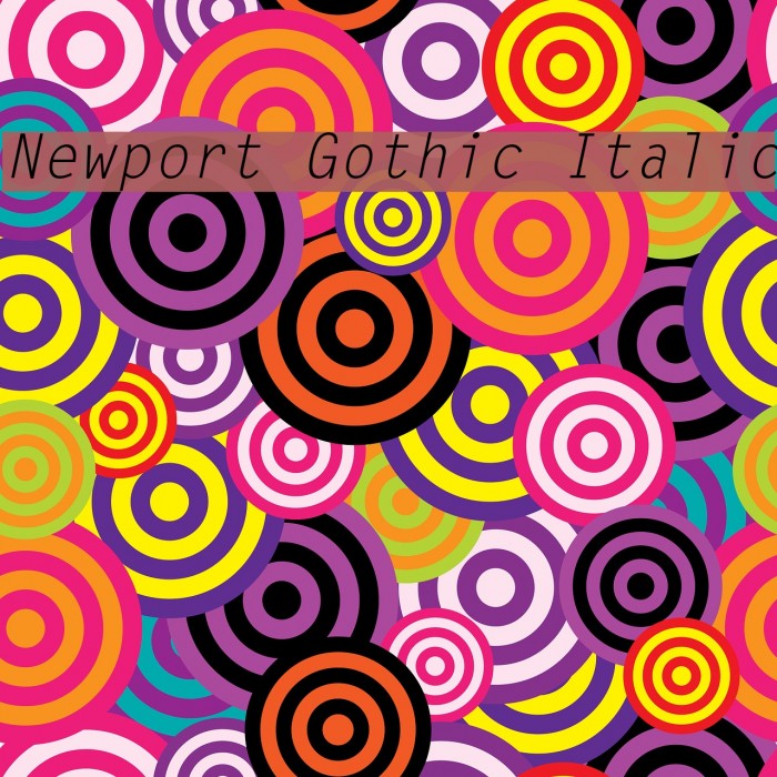Newport Gothic Italic Example 1