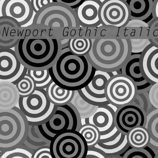 Newport Gothic Italic Font examples