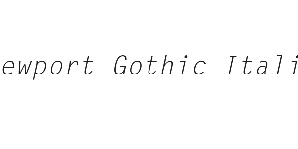 Newport Gothic Italic Logo
