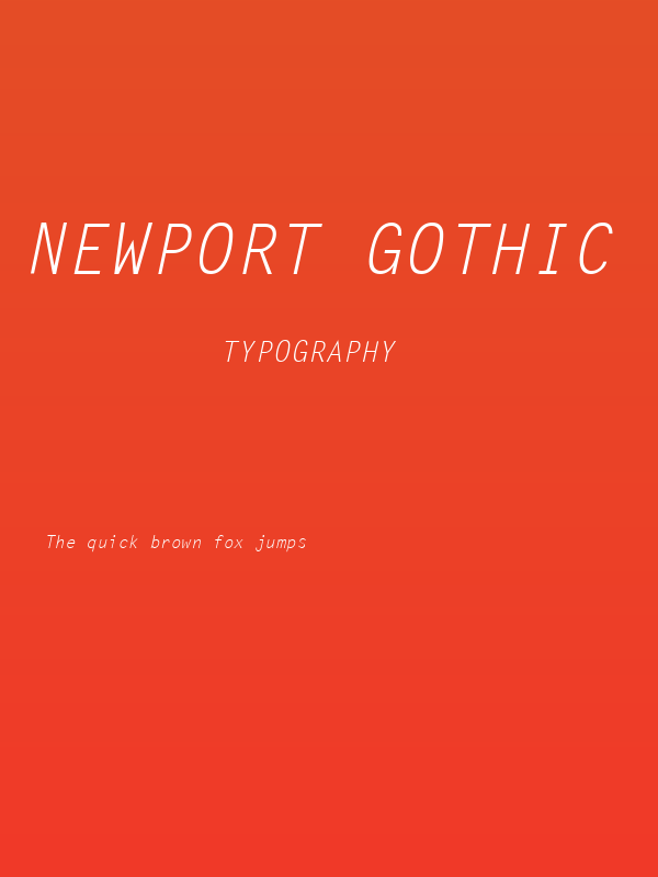 Newport Gothic Italic Poster