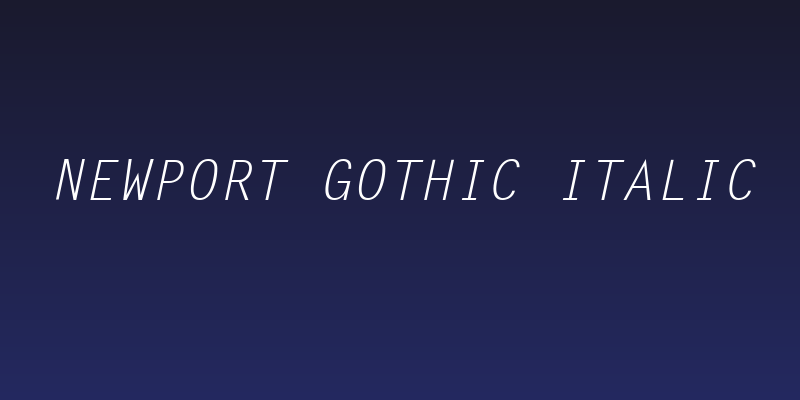 Newport Gothic Italic Social Header