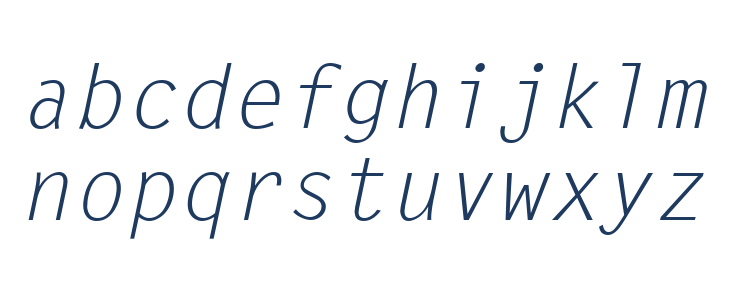 Newport Gothic Italic Lowercase