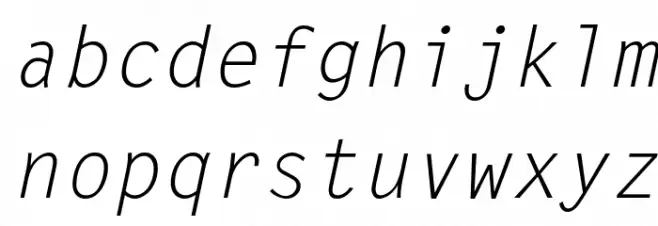 Newport Gothic Italic Caratteri MINUSCOLO