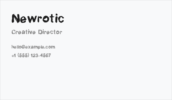 Newrotic Business Card