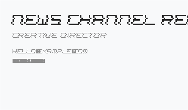 News Channel Regular Business Card