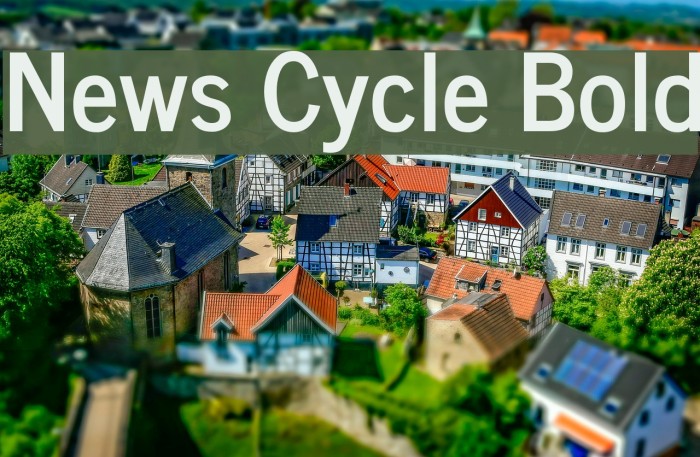 News Cycle Bold Font examples