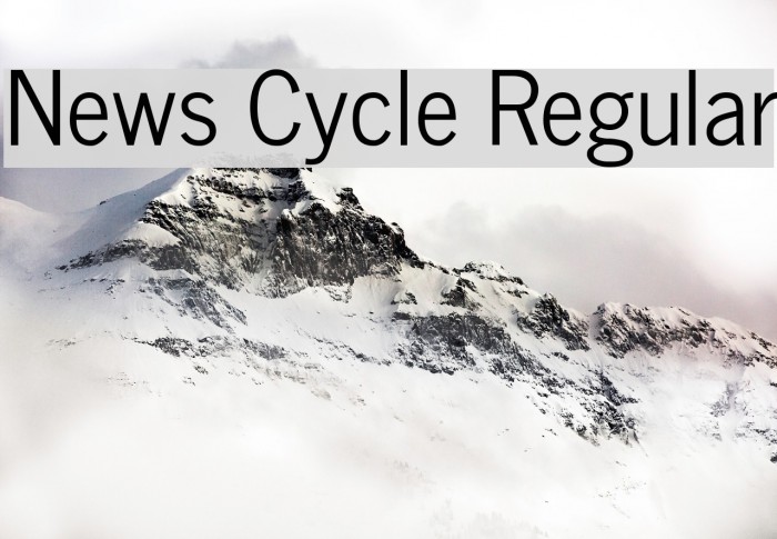 News Cycle Regular Font examples