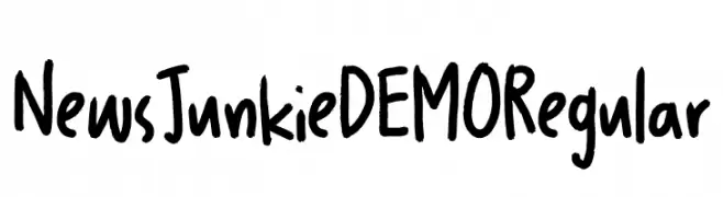 News Junkie DEMO Regular  Free Fonts Download