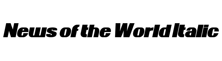 News of the World Italic Fonte