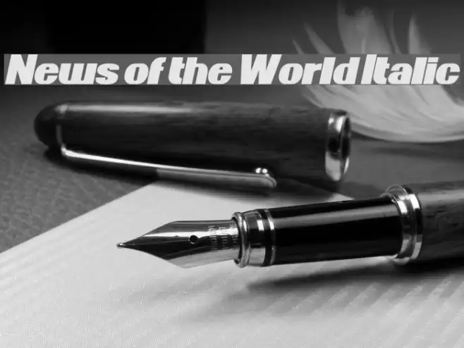 News of the World Italic Font examples