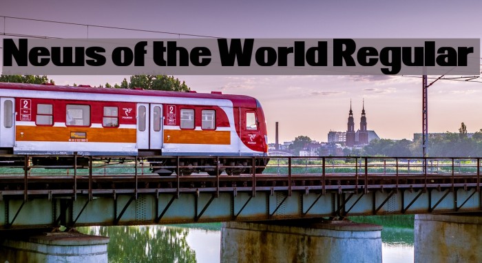 News of the World Regular Fonte examples