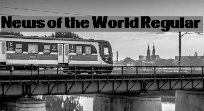 News of the World Regular Font examples