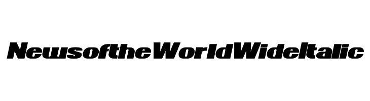 News of the World Wide Italic  नि: शुल्क फ़ॉन्ट्स डाउनलोड