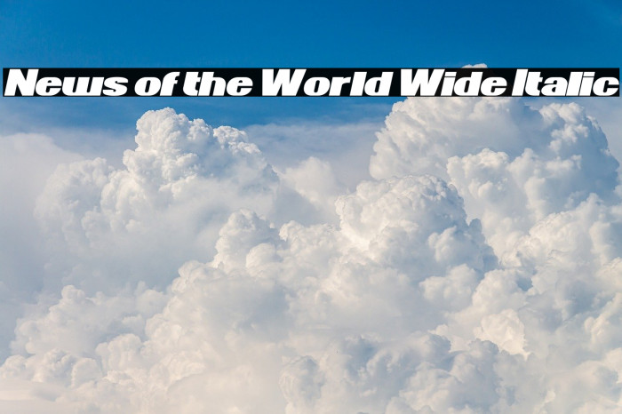 News of the World Wide Italic Font examples