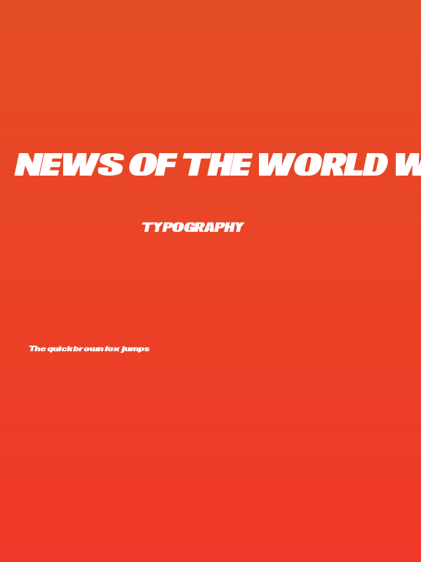 News of the World Wide Italic Poster