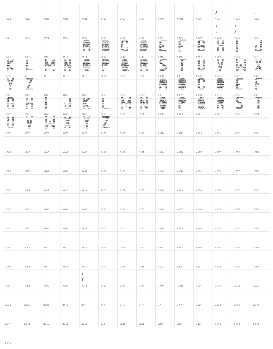 News papers st Character Map