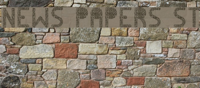 News papers st Font examples